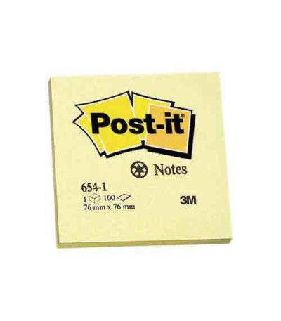 Post-it 100% recyclé jaune 76x76mm le bloc POST-IT