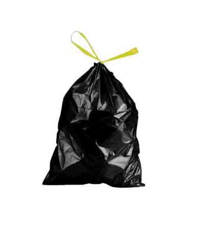 Rouleau de 20 sacs poubelle écologiques 30 L avec liens coulissants