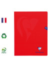 Cahier polypro piqué 24x32 seyes 96p Rouge MIMESYS