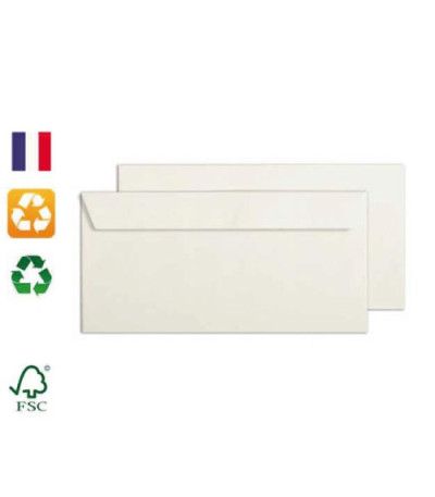 Enveloppes blanches recyclées 110x220mm Forever CLAIREFONTAINE